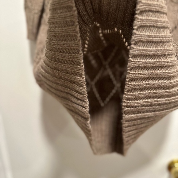 Fenn Wright Manson Woman XL Brown Wool Blend Open Knit 3/4 sweater Dress. - Picture 11 of 12